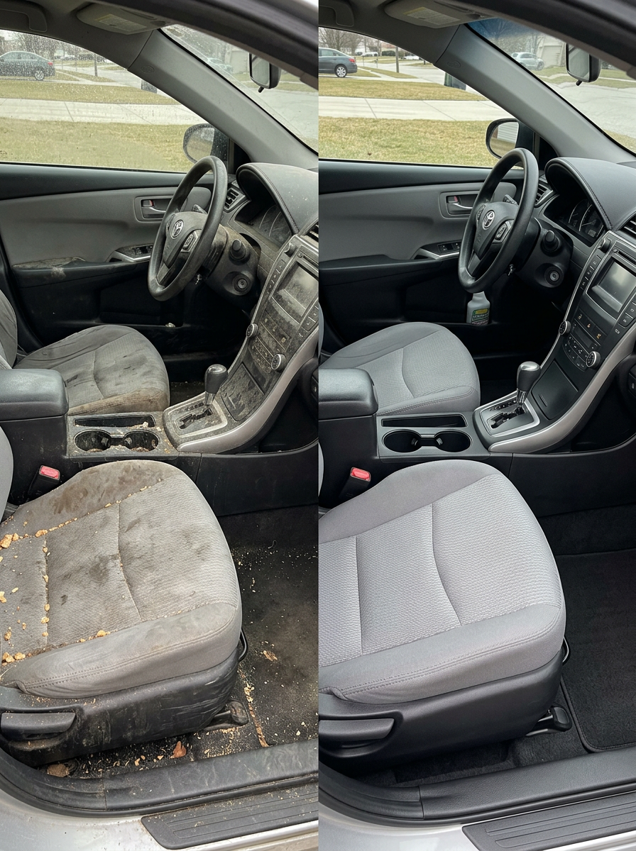 Sitze & Cockpit Vorher/Nachher – Auto-Innenreinigung beim Kunden